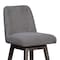 Armen Living Amalie Swivel Bar Stool in Gray Oak Wood Finish with Gray Boucle Fabric 840254332027 - alternate 3